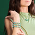 Blaue Minze | Firefly Glass x Murano Glas Herzen Armband